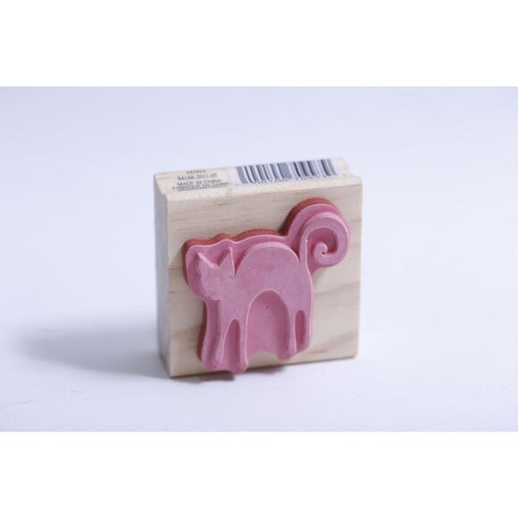 Black Cat with Arched Back, Message Stamp, Halloween, Animal Silhouette - Picture 2 of 3